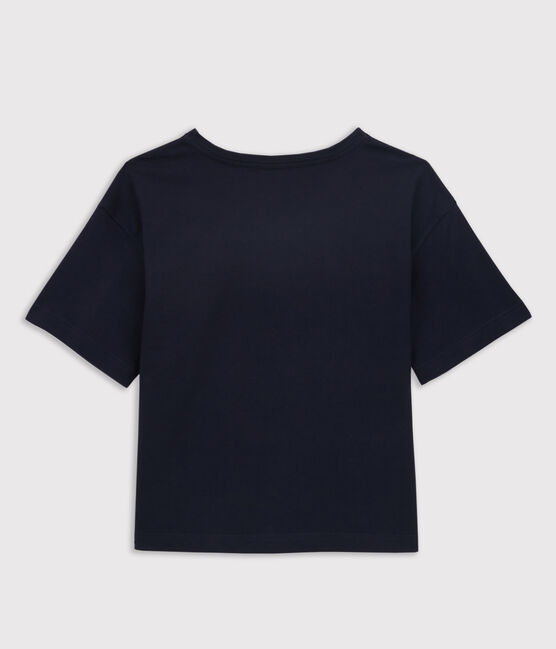 LE BOXY, T-shirt voor dames in katoen  blauw SMOKING