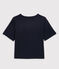 LE BOXY, T-shirt voor dames in katoen  blauw SMOKING
