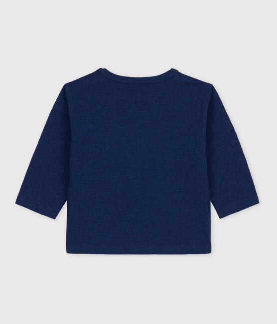 T-shirt met lange mouwen voor baby's van katoen blauw MEDIEVAL