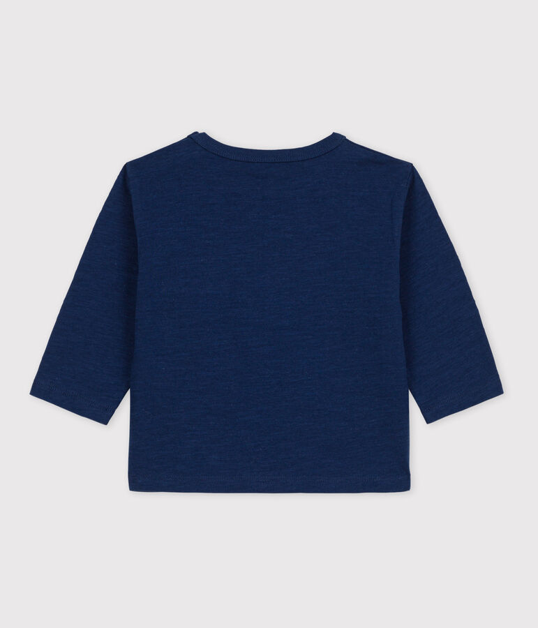 T-shirt met lange mouwen voor baby's van katoen blauw