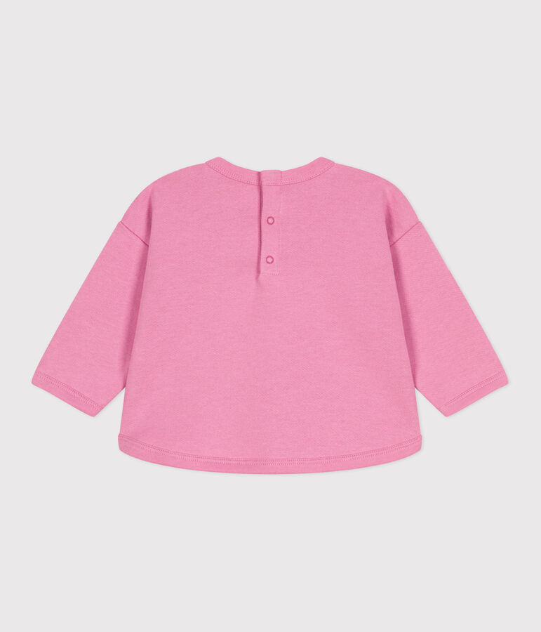 Katoenen babysweatshirt met vintage Petit Bateau-motief roze BOUDOIR