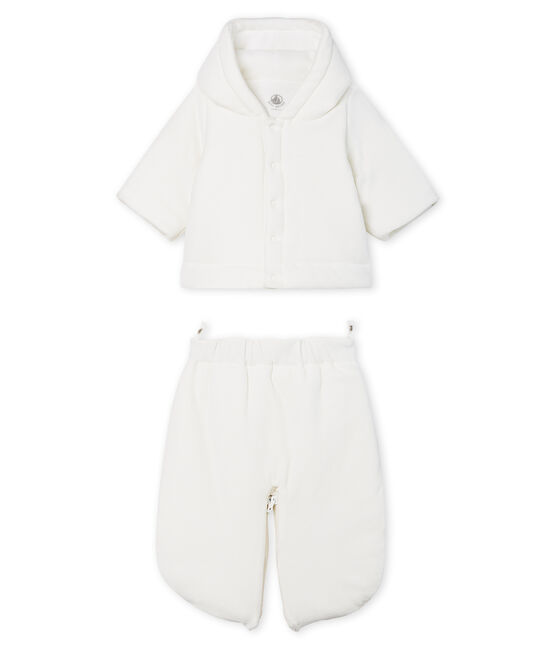 Combipilote 3 en 1 bébé en velours blanc MARSHMALLOW