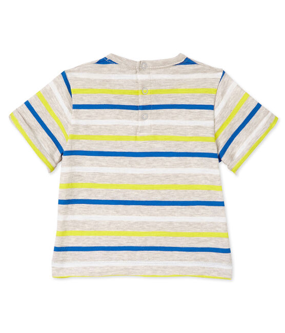T-shirt bébé garçon rayé beige CREAMY/blanc MULTICO