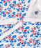 Katoenen babypyjama zonder voetjes met bloemenprint wit MARSHMALLOW/wit MULTICO