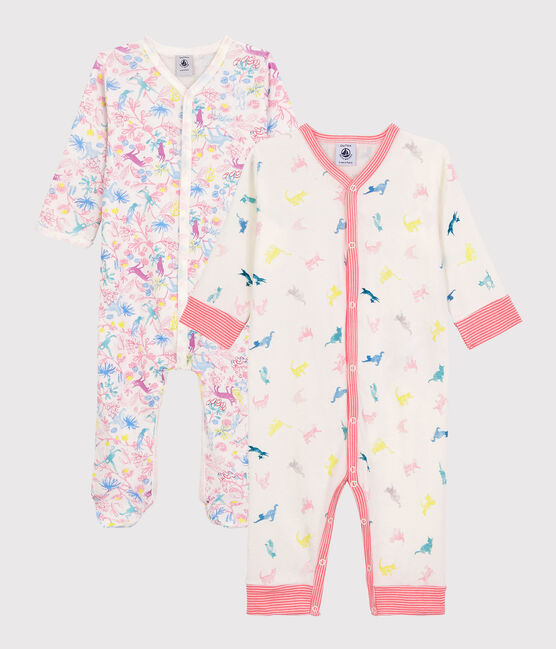 Set van 2 katoenen slaappakjes voor meisjes variante 1