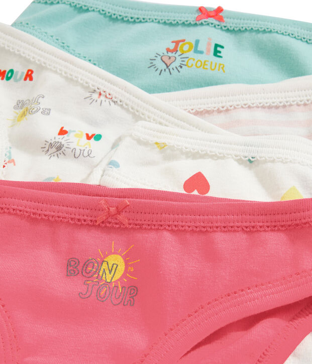 Set van 5 meisjesonderbroeken multicouleur