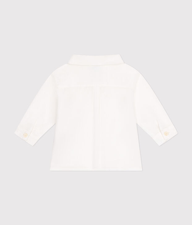 Chemise en popeline b&eacute;b&eacute; blanc