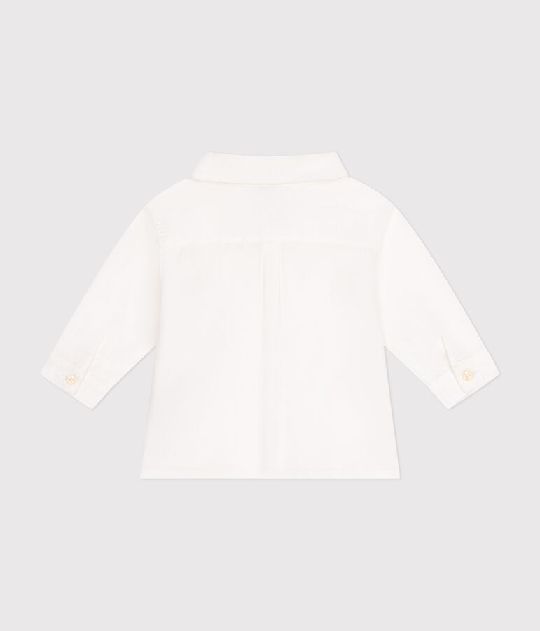 Chemise en popeline b&eacute;b&eacute; blanc