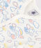 Katoenen kruippakje met regenboogprint voor baby's wit MARSHMALLOW/wit MULTICO