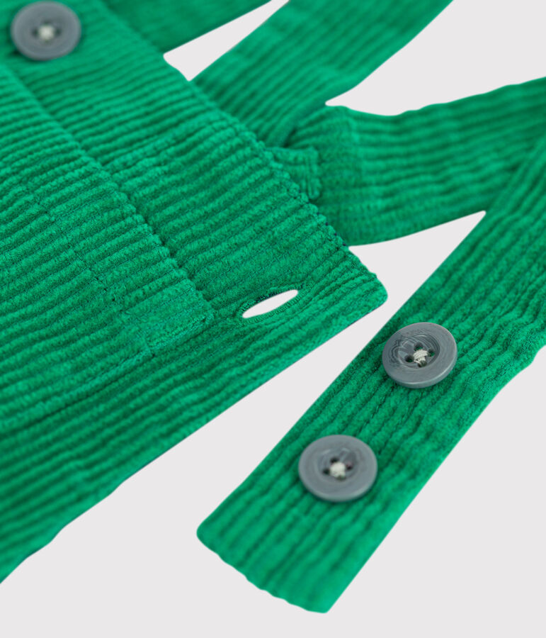 Lange tuinbroek in ribfluweel voor baby's MATCHA