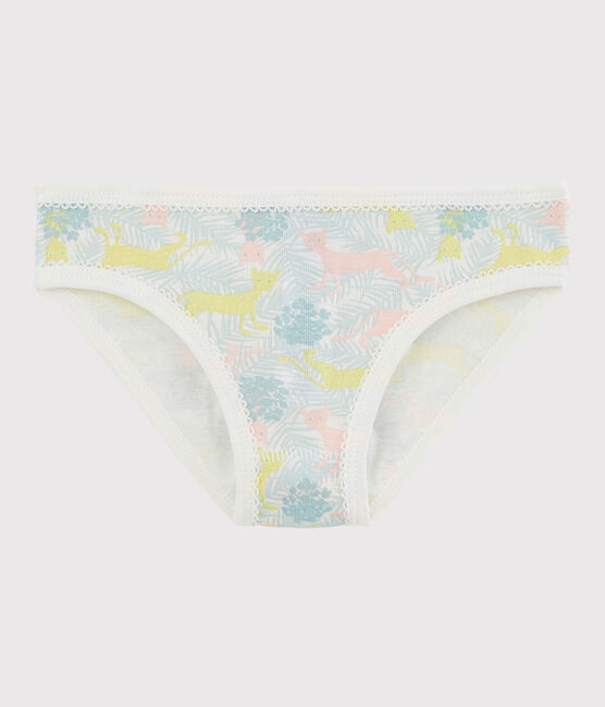 Culotte petite fille en coton blanc MARSHMALLOW/blanc MULTICO