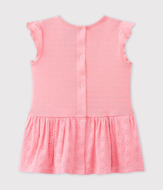Jurk met vlindermouwen voor babymeisjes roze PETAL