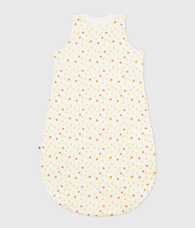 Gigoteuse b&eacute;b&eacute; en coton imprim&eacute; petits fruits TOG 0,5 blanc/multicouleur
