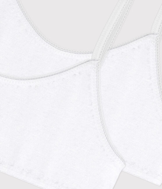 Lot de 2 brassières blanches petite fille variante 1