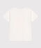 Katoenen T-shirt met korte mouwen en print voor kinderen wit MARSHMALLOW/ ORGE