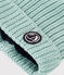 Met fleece gevoerde gebreide babymuts groen PAUL