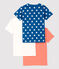 Set van 3 jongens t-shirts met korte mouwen en sterren van biologisch katoen variante 1