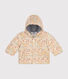 Donsjasje met print en capuchon voor baby's