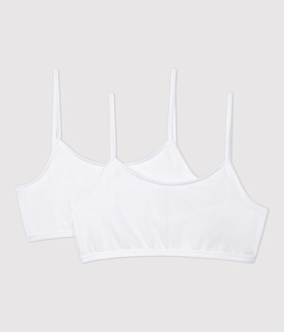 Set van 2 witte brassières voor meisjes wit ECUME