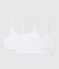 Set van 2 witte brassières voor meisjes wit ECUME