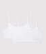 Set van 2 witte brassières voor meisjes