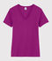 Iconisch katoenen Dames T-shirt met V-hals purper