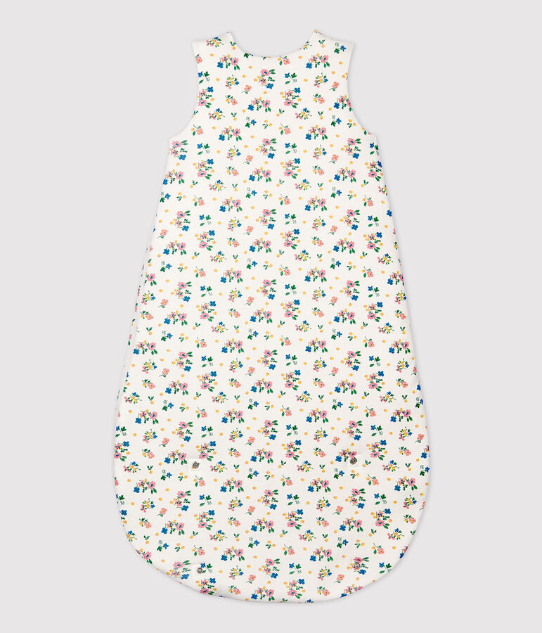 Gigoteuse b&eacute;b&eacute; imprim&eacute; fleurs en coton biologique blanc/multicouleur