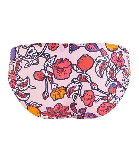Bas de maillot de bain écoresponsable femme rose PATIENCE/blanc MULTICO