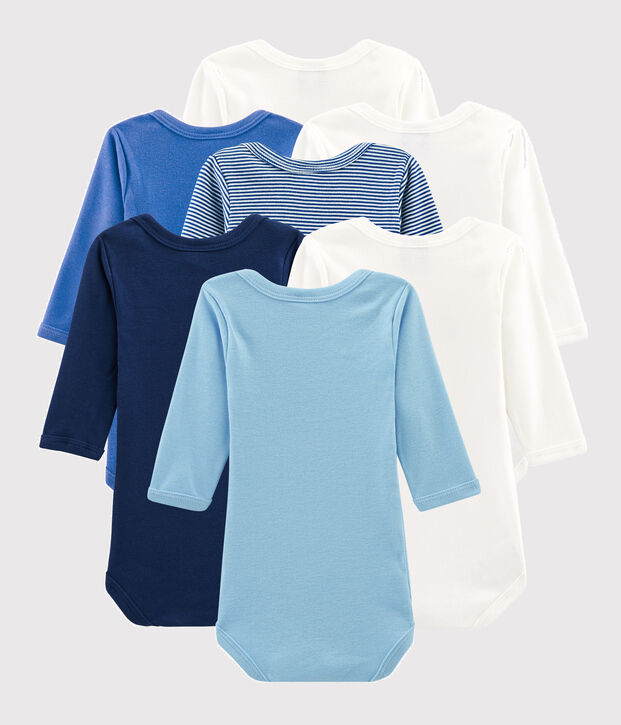 Verrassingsset met zeven body's met lange mouwen voor babyjongens multicouleur