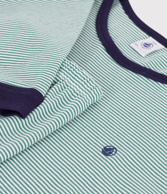 Pyjama enfant en coton à rayures ESTRAGON/ MARSHMALLOW