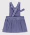 Mouwloos babyjurkje van effen corduroy purper