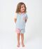 Pyjama short boutonn&eacute; enfant en coton &agrave; rayures blanc/multicouleur