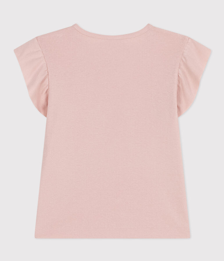Tee-shirt en coton enfant fille rose