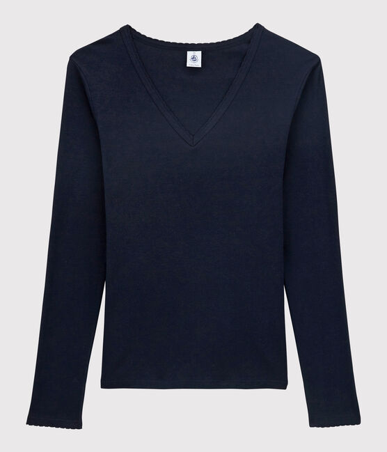 Tee-shirt L'ICONIQUE  cocotte en coton Femme bleu SMOKING