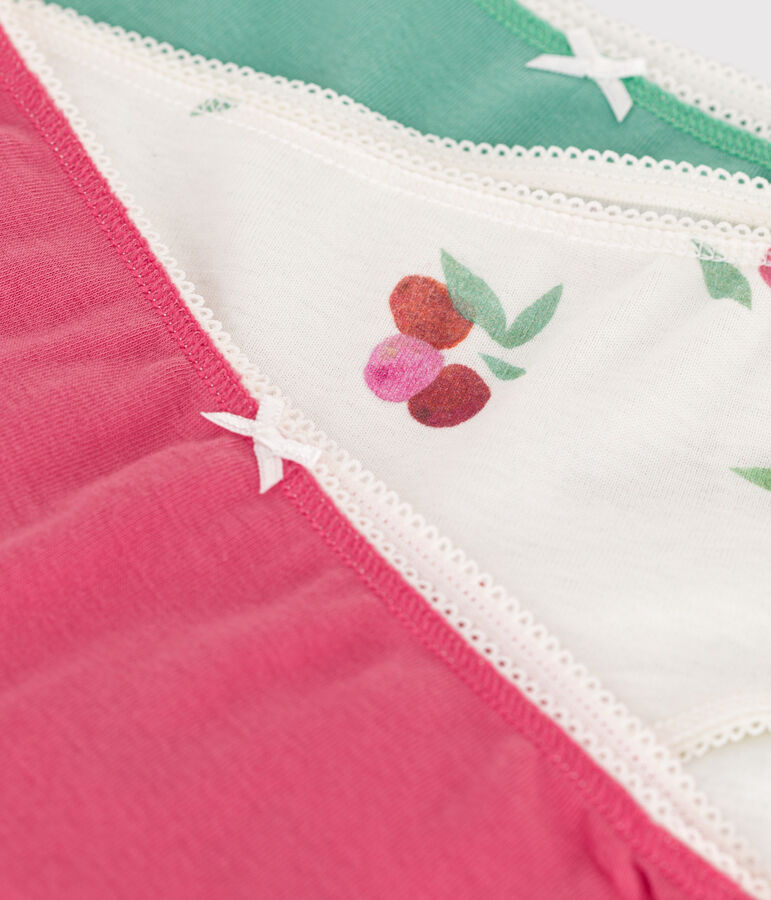 Setje met 3 katoenen hipsters met vruchtenprint voor kinderen multicouleur