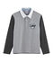 Polo rugby enfant garçon gris SUBWAY/noir CITY