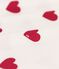 Nuisette en coton Femme blanc MARSHMALLOW/rouge TERKUIT