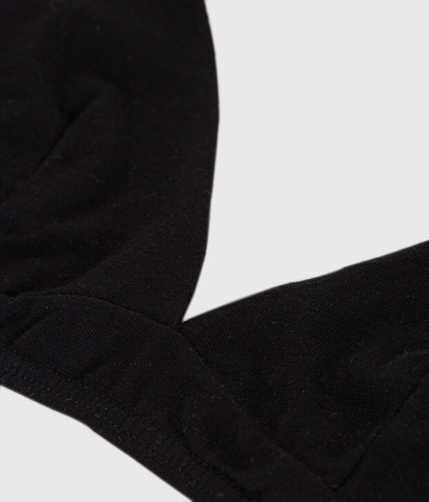Soutien-gorge en coton et &eacute;lasthanne femme noir