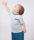 T-shirt bébé en coton à manches courtes rayé