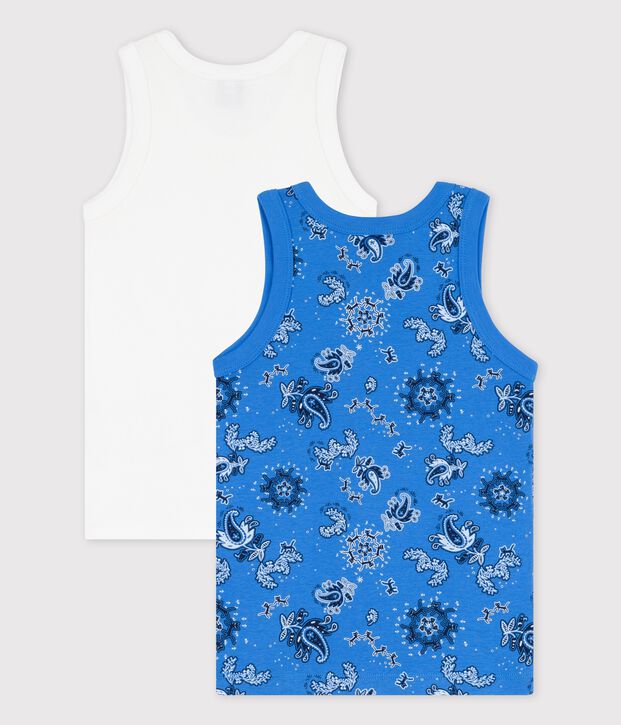 Lot de 2 d&eacute;bardeurs bandana petit gar&ccedil;on en coton biologique multicouleur