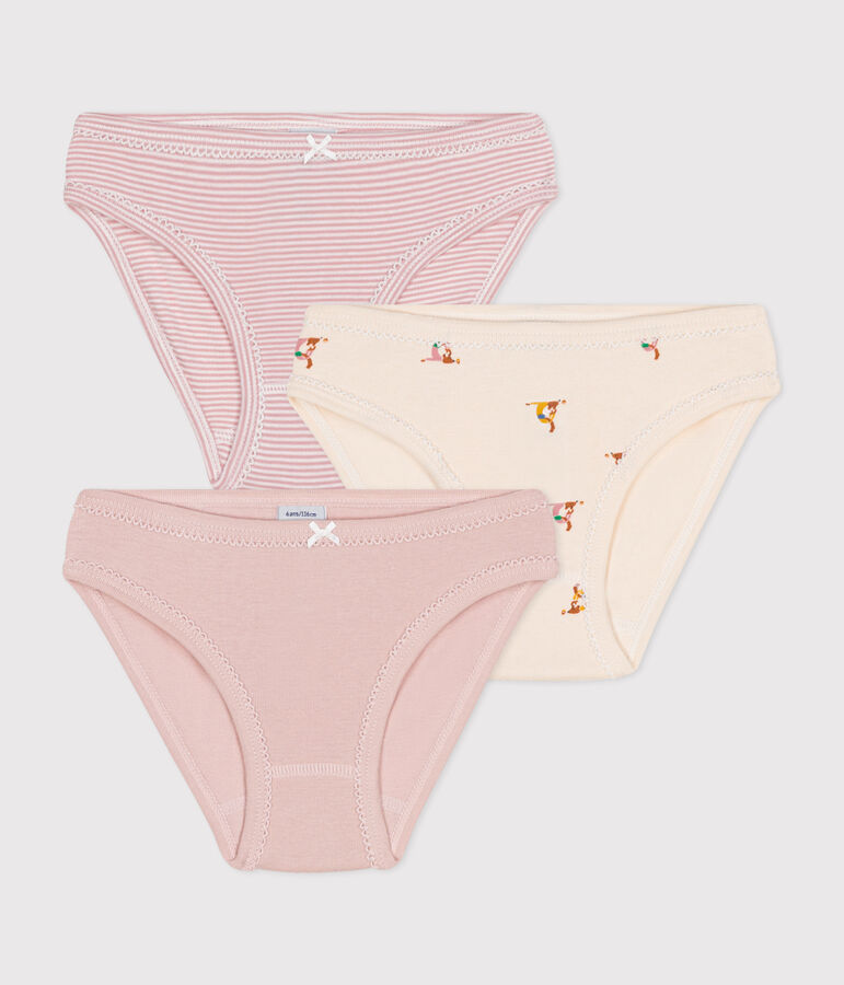 Lot de 3 culottes en coton enfant multicouleur