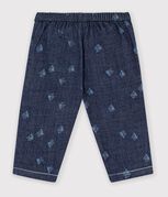 blauw/ecru
