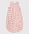 FLUWELEN TRAPPELZAKJE MET BLOEMEN VOOR BABY'S TOG 2 roze SALINE/wit MULTICO
