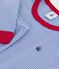 Pyjama enfant en coton &agrave; rayures bleu/blanc