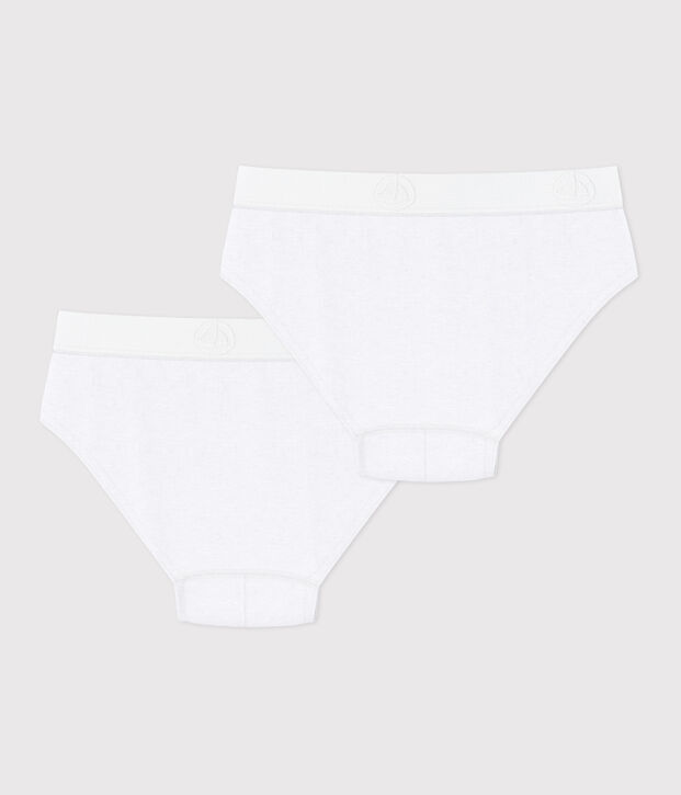 Lot de 2 slips unis en coton enfant multicouleur