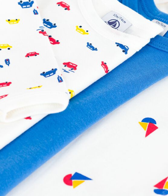 Setje van katoenen body's met lange mouw en print voor baby's variante 1