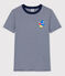 L'ICONIQUE T-shirt Water Family x Petit Bateau blauw MEDIEVAL/wit MARSHMALLOW