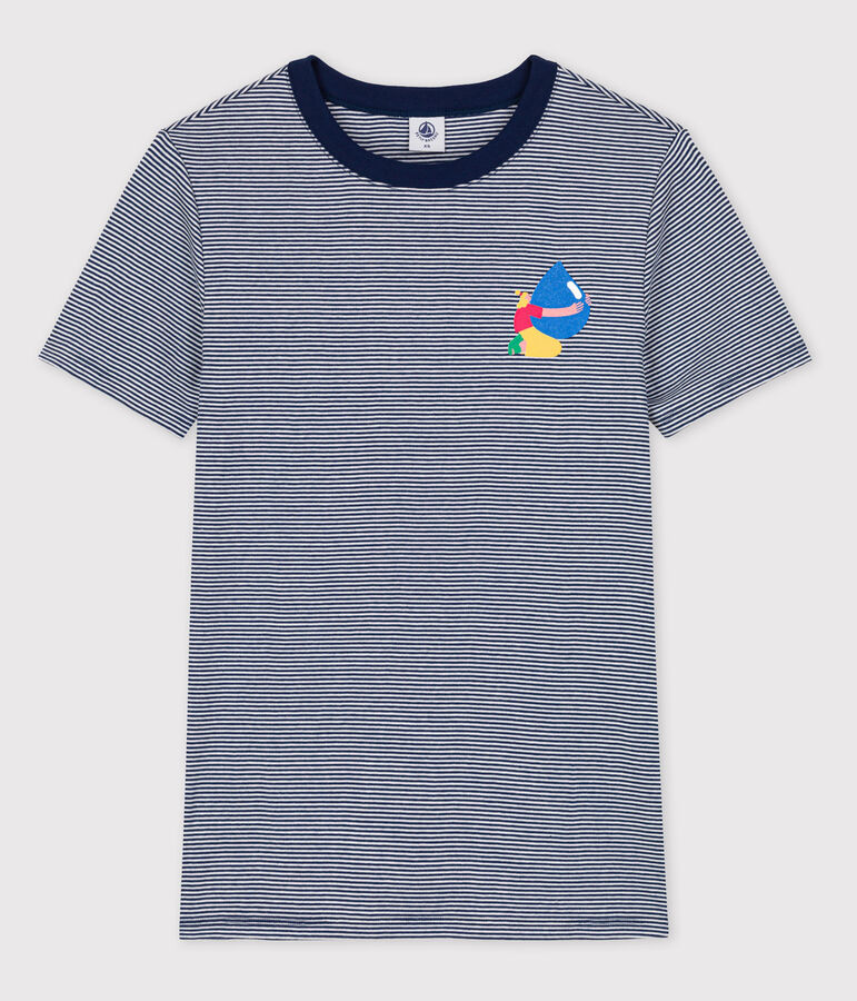 Tee-shirt L'ICONIQUE Water Family x Petit Bateau bleu/blanc