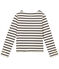 Marinetrui met lange mouwen in zware jersey voor meisjes wit MARSHMALLOW/blauw SMOKING