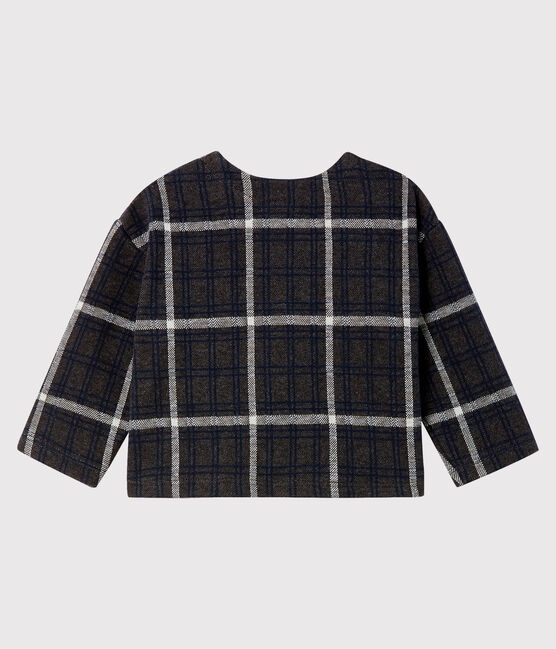 Cardigan met ruitjes babymeisje zwart CITY/wit MULTICO